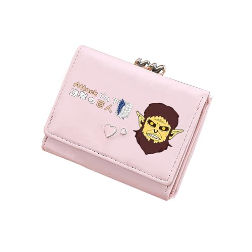 TPSTBAY Anime Kurze Brieftaschen Kawaii ID Kartenhalter Pu Leder Münzen Geldbörse Frauen Rosa Ändern Taschen Cartoon Kupplung, Pink, small, Stil 13 von TPSTBAY