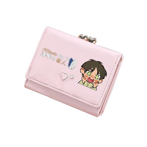 TPSTBAY Anime Kurze Brieftaschen Kawaii ID Kartenhalter Pu Leder Münzen Geldbörse Frauen Rosa Ändern Taschen Cartoon Kupplung, Pink, small, Stil 3 von TPSTBAY