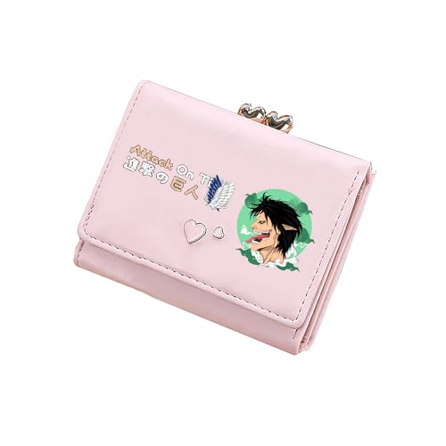 TPSTBAY Anime Kurze Brieftaschen Kawaii ID Kartenhalter Pu Leder Münzen Geldbörse Frauen Rosa Ändern Taschen Cartoon Kupplung, Pink, small, Stil 5 von TPSTBAY