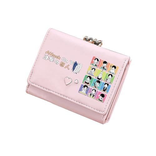 TPSTBAY Anime Kurze Brieftaschen Kawaii ID Kartenhalter Pu Leder Münzen Geldbörse Frauen Rosa Ändern Taschen Cartoon Kupplung, Pink, small, Stil 7 von TPSTBAY