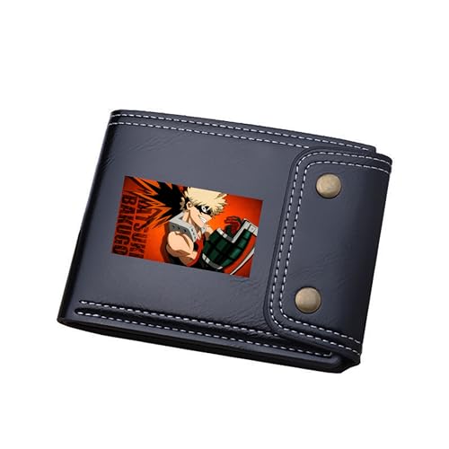 TPSTBAY Anime MHA Kurze Brieftaschen Bakugou Katsuki ID Kartenhalter PU Leder Münzen Geldbörsen Cartoon Geld Taschen Schwarz Kupplung, Schwarz, big, Stil 3 von TPSTBAY