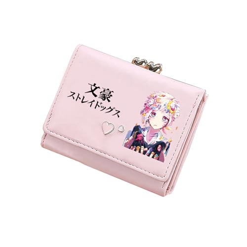 TPSTBAY Anime kurze Brieftaschen für Damen, rosa Ausweishalter, Kawaii-Münzen, Geldbörsen, Cartoon-Kleingeldtaschen, Mädchen, kleine Clutch, Pink, small, Stil 2 von TPSTBAY