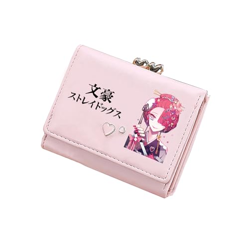 TPSTBAY Anime kurze Brieftaschen für Damen, rosa Ausweishalter, Kawaii-Münzen, Geldbörsen, Cartoon-Kleingeldtaschen, Mädchen, kleine Clutch, Pink, small, Stil 4 von TPSTBAY