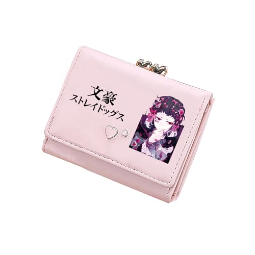 TPSTBAY Anime kurze Brieftaschen für Damen, rosa Ausweishalter, Kawaii-Münzen, Geldbörsen, Cartoon-Kleingeldtaschen, Mädchen, kleine Clutch, Pink, small, Stil 5 von TPSTBAY