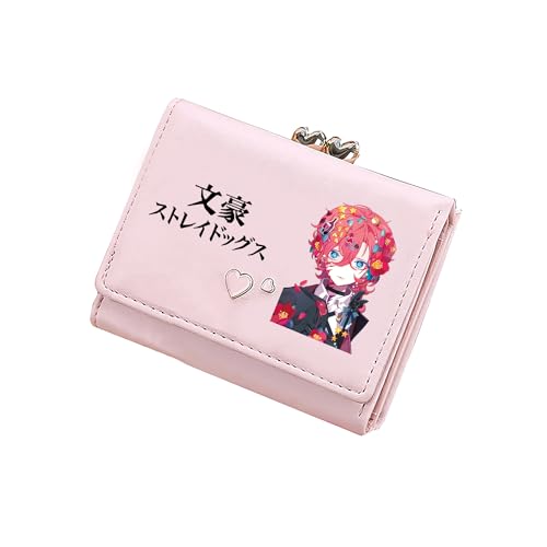 TPSTBAY Anime kurze Brieftaschen für Damen, rosa Ausweishalter, Kawaii-Münzen, Geldbörsen, Cartoon-Kleingeldtaschen, Mädchen, kleine Clutch, Pink, small, Stil 6 von TPSTBAY