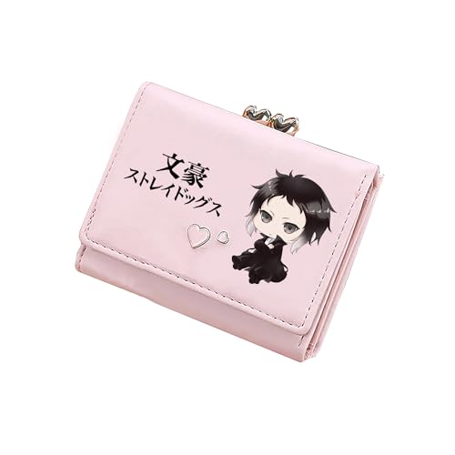 TPSTBAY Anime kurze Brieftaschen für Damen, rosa Ausweishalter, Kawaii-Münzen, Geldbörsen, Cartoon-Kleingeldtaschen, Mädchen, kleine Clutch, Pink, small, Stil 8 von TPSTBAY