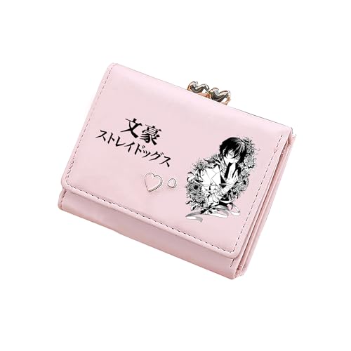 TPSTBAY Anime kurze Brieftaschen für Damen, rosa Ausweishalter, Kawaii-Münzen, Geldbörsen, Cartoon-Kleingeldtaschen, Mädchen, kleine Clutch, Pink, small, Stil 9 von TPSTBAY