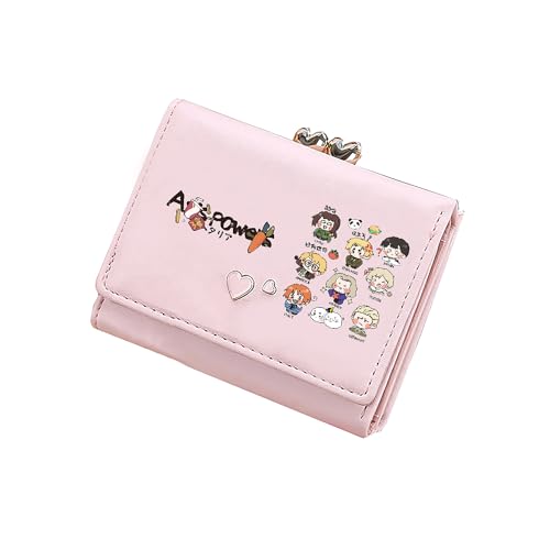 TPSTBAY Axis powers Cartoon Kurze Geldbörsen Mädchen Rosa PU Leder Münzen Geldbörsen Kawaii ID Kartenhalter Kleine Kleingeldtaschen, Pink, Small, Stil 5 von TPSTBAY