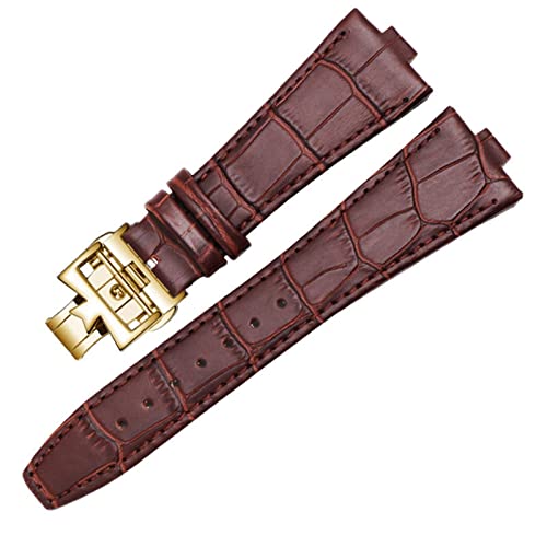 TPUOTI Echtes Lederarmband ist geeignet für Vacheron Constantin Overseas Serie 4500V 5500V P47040 Edelstahlschnalle, 25mm-8mm, Achat von TPUOTI