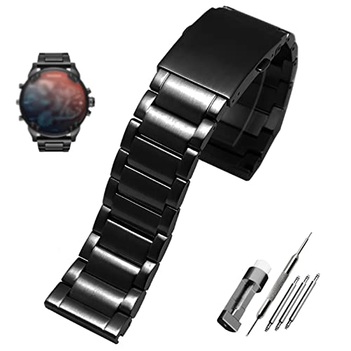 TPUOTI Edelstahl-Uhrenarmband 22 mm, 24 mm, 26 mm, 28 mm, massives Metallarmband für Diesel DZ7333, DZ4344, 28mm, Achat von TPUOTI