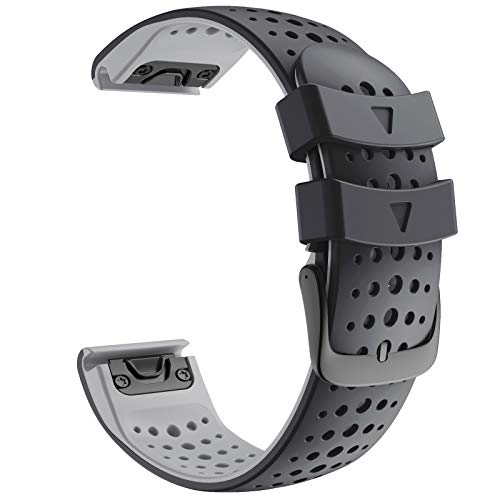 TPUOTI Smartwatch-Armband für Garmin Fenix 7, 7X, 6, 6X, Pro, 5X, 5 Plus, 3, 3HR, Forerunner 935, 945, Schnellverschluss-Armband, Silikon-Armband, 22mm Fenix 6 945, Achat von TPUOTI