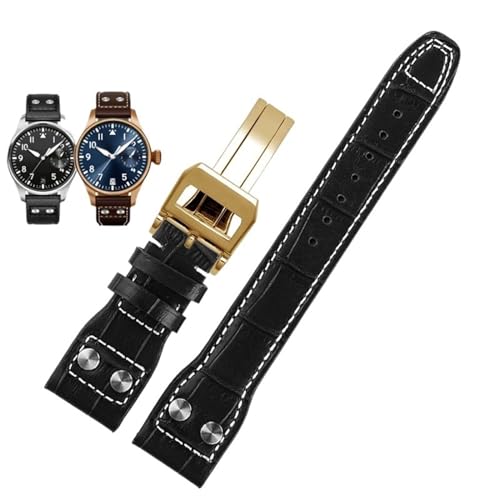 TPUOTI Uhrenarmband für IWC Pilot Mark Rindsleder, 21 mm, 22 mm, 20 mm, echtes Leder, Bambusmaserung, Nieten, Dunkelbraun, Schwarz, Uhrenarmband, Zubehör, 20 mm, Achat TPUOTI Uhrenarmband für IWC Pilot Mark Rindsleder, 21 mm, 22 mm, 20 mm, echtes Leder, Bambusmaserung, Nieten, Dunkelbraun, Schwarz, Uhrenarmband, Zubehör, 20 mm, Achat von TPUOTI