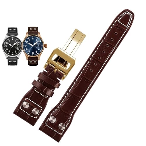 TPUOTI Uhrenarmband für IWC Pilot Mark Rindsleder, 21 mm, 22 mm, 20 mm, echtes Leder, Bambusmaserung, Nieten, Dunkelbraun, Schwarz, Uhrenarmband, Zubehör, 22 mm, Achat TPUOTI Uhrenarmband für IWC Pilot Mark Rindsleder, 21 mm, 22 mm, 20 mm, echtes Leder, Bambusmaserung, Nieten, Dunkelbraun, Schwarz, Uhrenarmband, Zubehör, 22 mm, Achat von TPUOTI