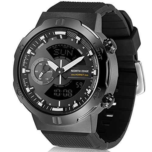 Herren Digitale Sportuhr Uhren Wasserdichte Militär Elektronische Armbanduhr Dual Display Uhren mit Alarm LED Hintergrundbeleuchtung Stoppuhr Geschwindigkeitsmessung zum Laufen Wandern Schwimmen (B) von TPWEWRX