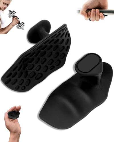 TPZORJX 1 Paar Anti Rutsch Gym Grips, Silikon Workout Gym Handschuhe Fingerlos, Herren und Damen Klimmzuggriffe Grip für Crosstraining, Gymnastik, Hantelheben, Fitness Zubehör von TPZORJX