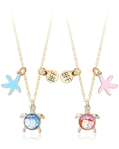 TPZORJX 1 Paar Freundschaftskette,best friends kette,Halskette Geschenk Passende Freundschaftskette Schmuck Langstrecke Geburtstag Weihnachten Brautjungfer Geschenke Mädchen Damen Schwestern von TPZORJX