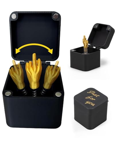 TPZORJX 1 Stück Mittelfinger Box- Prank Gift Box, Surprise Box Gift Box für Erwachsene Büro und Wohnkultur Fun Prank Gift, Christmas Spoof Hand Prank Pop up Gift with Box for Adults von TPZORJX
