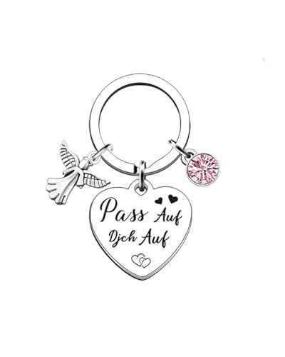 TPZORJX 1 Stück Schutzengel Schlüsselanhänger- Glücksbringer Schlüsselanhänger herz,ür Frauen,Inspirierende Geschenke für Freundin Schwester Kollegin Ehefrau Tante und Mutter von TPZORJX