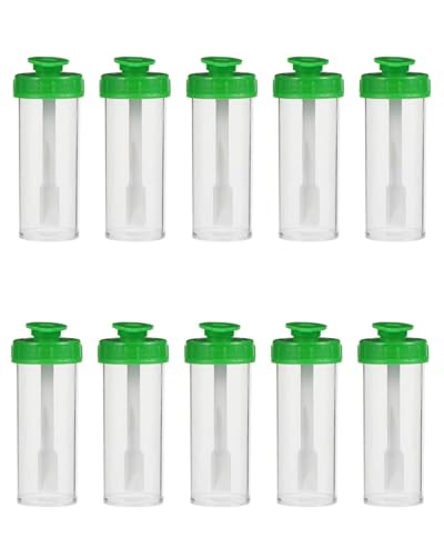 TPZORJX 10Pcs Stuhlprobenröhrchen,15ml Stuhlprobenröhrchen, Katzen und Hunde Kotröhrchen mit Löffel,Testen für Kotröhrchen,Untersuchungsröhrchen für Haustiere zum Testen von TPZORJX