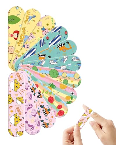 TPZORJX 120Stück Bunte Kinderpflaster,Wasserabweisende atmungsaktive niedliche Cartoon,Cartoon Kinder Pflaster Kinder Bandagen Mädchen Pflaster,Kinderpflaster wasserabweisend Latexfrei Hypoallergen von TPZORJX