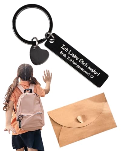 TPZORJX 1Pcs Schlüsselanhänger Partner, mit Umschlag Valentinstag Geschenke für Lieblingsmensch Geschenke Jahrestag Geschenk für Sie Ihn Ich Liebe Dich mehr für Valentains Day Gift von TPZORJX