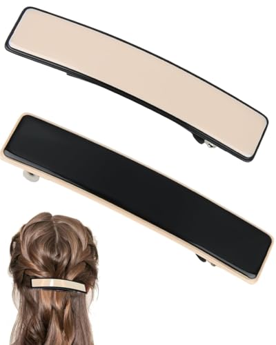 TPZORJX 2 Stück großen Haarspangen für Damen, Französische Haarspange Elegant, Retro Rechteckige Haarspangen, Haarspangen für Frauen Mädchen Haarschmuck, Haarspangen Automatische, für Mädchen von TPZORJX