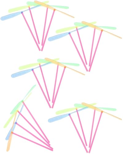 TPZORJX 20 Stück Dragonfly Kunststoff Flying Toys, Flying Gyroscope, Propeller Spiel, Kunststoff Helicopter Spinning Propeller für Kinder Outdoor Patio Garden (Colour Random) von TPZORJX