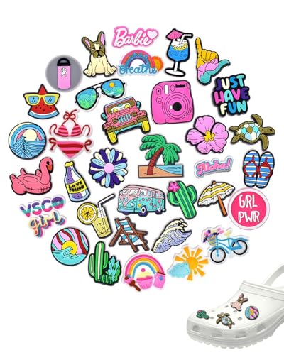 TPZORJX 35 Stück für Crocs Anstecker Shoe Crocs Kinder AnhäNger Accessoires Jibbitz Jibbitz Cartoon Schuhdekoration Aufkleber Dekorationen Charms Sandalen Schuh-Charm Schuhanstecker ZubehöR von TPZORJX