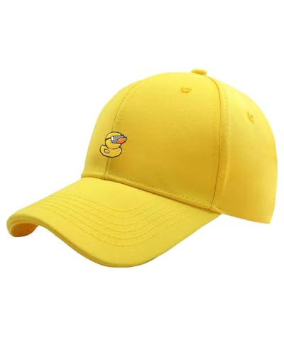 TPZORJX Baseball Cap Herren Damen Unisex Kappe Verstellbar Baseboard Baseballkappe Mütze Outdoor Stylische Unisex-Mütze für Freizeit und Outdoor-Aktivitäten, Gelb von TPZORJX