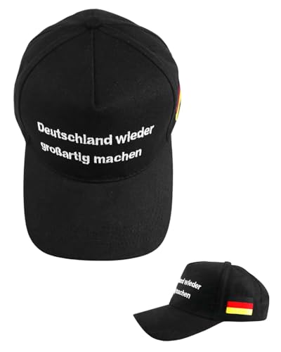 TPZORJX Hat Deutschland wieder großartig machen Stickerei, Slogan mit DE-Flagge, verstellbare Baseballkappe von TPZORJX