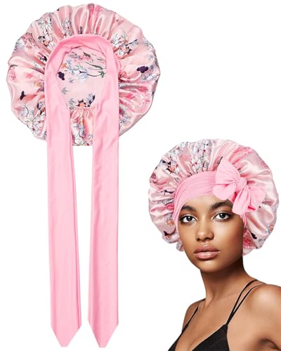 TPZORJX Lange Satin Zopfhaube für Damen Seidenhaube zum Schlafen Schlafmütze mit Elastischem Band Nachtmütze für Lange Lockiges Haar Locs,haarschutz für die nacht,schlafhaube haare schützen von TPZORJX