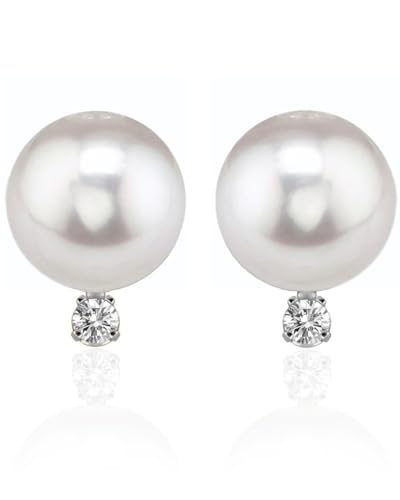 TPZORJX Perlen Ohrringe Silber 925 Stecker Damen Weiße Süßwasserperlen Ohrstecker Ohrringe mit Perle Wasserfest Hypoallergene Modeschmuck Ohrringe für Frauen Mädchen Braut Geschenk, Mit Geschenkbox von TPZORJX