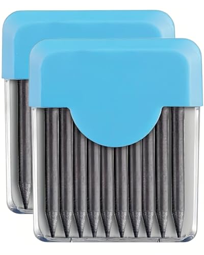 TPZORJX Zirkelersatzminen, 20 Stück Zirkelminen, 2 mm Durchmesser Zirkel Ersatzminen 10mm Lang Minen für Zirkelspitzer Mathematische Zeichnungserstellung Holzbearbeitungsmarker von TPZORJX