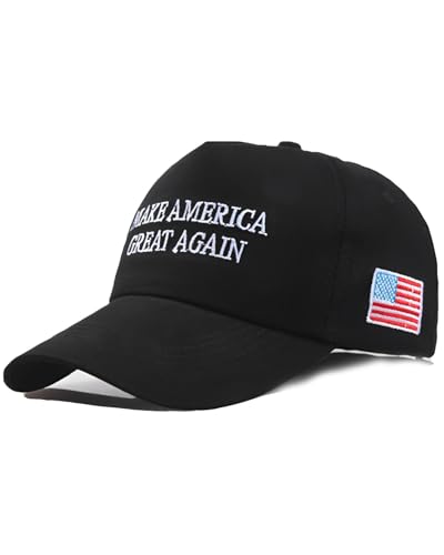 TPZORJX trump cap,Trump 2024 Mütze 45-47 MAGA Hat Make America Great Again Donald Trump Stickerei, Slogan mit USA-Flagge, verstellbare Baseballkappe,make america great again cap von TPZORJX