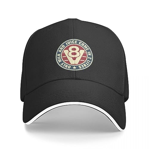 Basecap V8 Retro Badge Cap Baseballmütze Gentleman Hut Wild Ball Hut Frauen Strandmode Herren Geschenk von TQASER