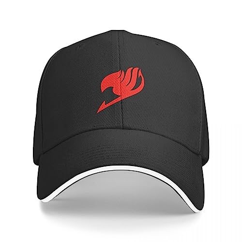 TQASER Basecap Fairy Tail Symbol Fairy Tail Logo rot Kappe Baseballkappe Große Größe Hutkappe für Frauen Herren Geschenk von TQASER