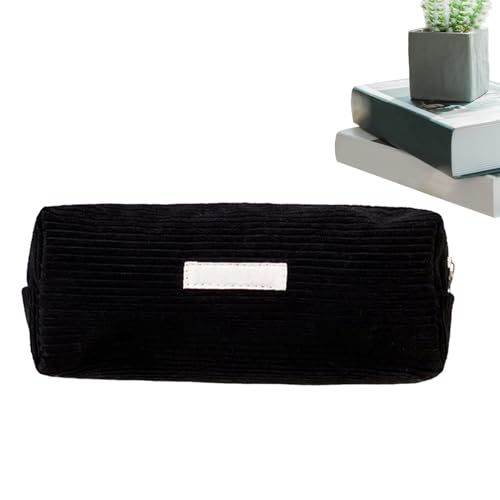 TQEBWUS 21x10cm Cord Federmäppchen, Mäppchen Federmäppchen, Cord Stoff Pencil Case, Briefpapier Bleistift Organizer Tasche, Für Middle School College Studentin Mädchen Geschenk von TQEBWUS