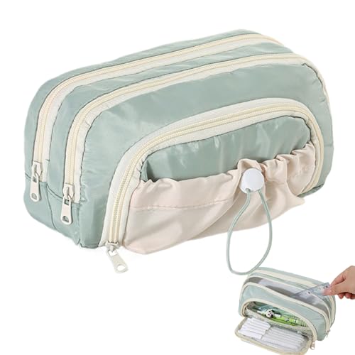 TQEBWUS 23x10x13cm Bleistiftfall, Leinwand Federmäppchen, Stiftbeutel Mit Zugband, Wasserdichtes Niedliches Großes Aufbewahrungsbeutel, Mädchen Teenager Stiftetasche Federtasche Pencil Case von TQEBWUS