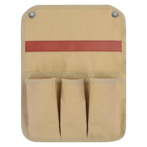 TQEBWUS Campingstuhl Armlehne Aufbewahrungstasche, Große Kapazität Seitliche Aufbewahrungstasche für Strandstuhl, Große Kapazität Leichte Leinwand Aufbewahrung Seitentasche für Angelstuhl, khaki, von TQEBWUS