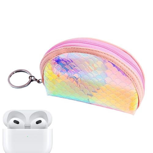 TQEBWUS Handtasche, Münztasche – kleine Münztasche mit Reißverschluss – Kreditkartenhalter, Geldbörse, tragbare Aufbewahrungstasche für Mädchen, Rosa, Se référer au descriptif, Siehe Beschreibung von TQEBWUS