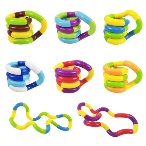 Fidget Toys Set, 6 Stück Fidget Toy, Fidget Toy Hand Augen Koordinationsspielzeug, Fidget Toys Set, Sensory Toys Tangles Autism, Stressabbau Spielzeug für Erwachsene Kinder von TQPUWT