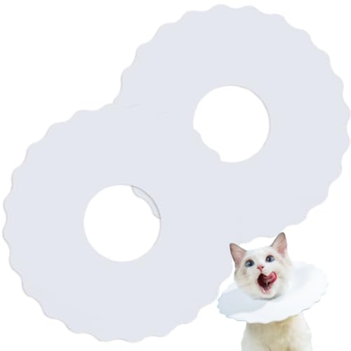 Halskrausen für Hunde Katze, 2 Stück Recovery Schutz Weich für Haustier Halskrause Katze Leckschutz Nackenschutz Kissen und Verstellbarer Kragen für Genesung nach Operationen oder Wunden von TQPUWT