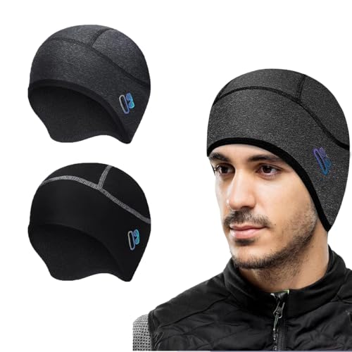 Mütze Herren, 2 Stück Unisex Run Functional Hat Unisex Functional Hat, Mütze Warm Fleece Mützen Wintermütze Strickmütze Winter Beanie Mütze für Herren und Damen für Outdoor Sports von TQPUWT