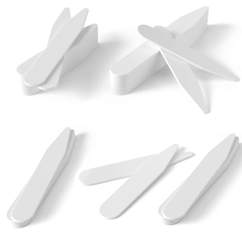 Set Kragenstäbchen für Herrenhemden in 5 Größen, 200 Stück KragenstäBchen Set, Hemdkragen StäBchen, Hemdkragen StäBchen, Stäbchen für einen perfekten Sitz des Hemdkragens, Vater oder Ehemann von TQPUWT