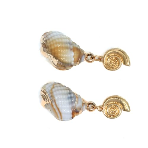 Stilvolle Muschel-Ohrringe für Damen, hypoallergen, Zinklegierung, Schmuck, leicht, Party-Ohrzubehör, Muschel-Ohrringe von TQUXNGA