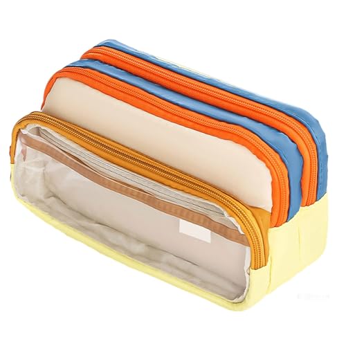 TQUXNGA Contrast Color Pencil Case Clear Pencils Bag Large Capacity Pen Case Japanese Styles Pens Bag Pencil Aesthetic Pen Large Capacity Pouch von TQUXNGA