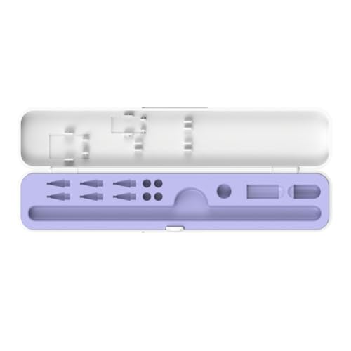TQUXNGA Durability Storage Container for Pencil 1/2/3 Digital Pen Accessories Including Nibs Adapters and Charging Cables Holder Antidrop Pencil Accessories Box, violett von TQUXNGA