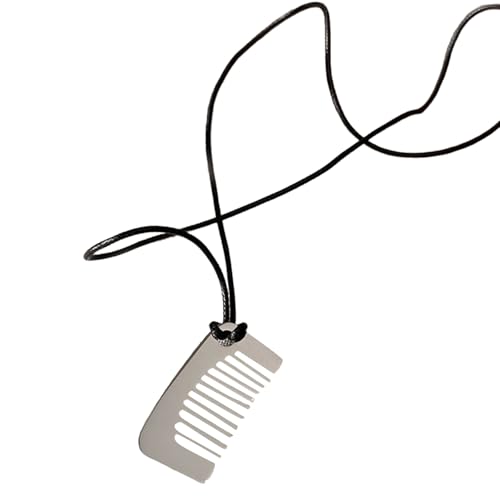 TQUXNGA Einzigartige Halskette mit Haarkamm-Anhänger, anlaufgeschützt, Legierung, modisches Accessoire, bequeme Unisex-Halskette, exquisite Handwerkskunst, Einheitsgröße, Wie beschrieben, Wie von TQUXNGA