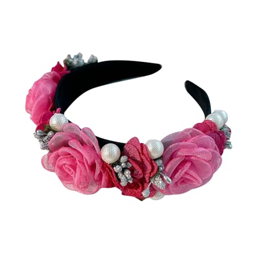 TQUXNGA Elegante breite Haarbänder, Requisiten, breites Stirnband, Party-Kopfbedeckung, gepolstertes Stirnband für Musikfestivals TQUXNGA Elegante breite Haarbänder, Requisiten, breites Stirnband, Party-Kopfbedeckung, gepolstertes Stirnband für Musikfestivals von TQUXNGA