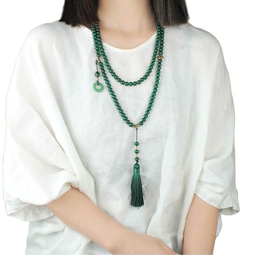 TQUXNGA Ethnische Retro-Keramik-Schmetterling-Halskette, handgefertigter Schmuck, verstellbare Schnur, modisches Accessoire, Geschenk, ethnische Wiederbelebung, Modeschmuck, 1, Kristall, Achat von TQUXNGA